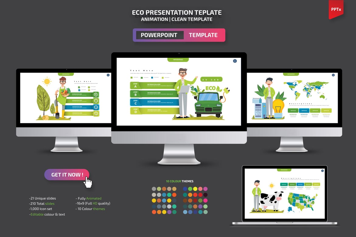 Template Powerpoint Presentasi Ekologi yang Menarik dan Profesional