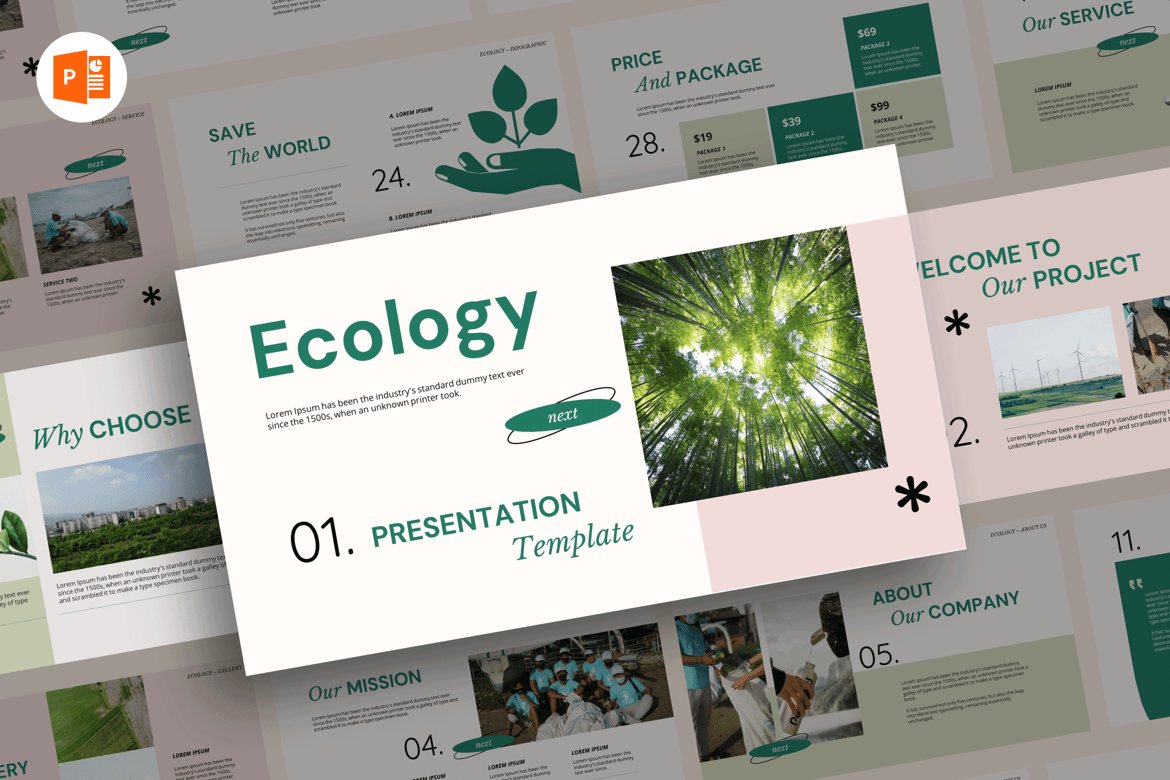 Template Powerpoint Ekologi yang Modern dan Profesional
