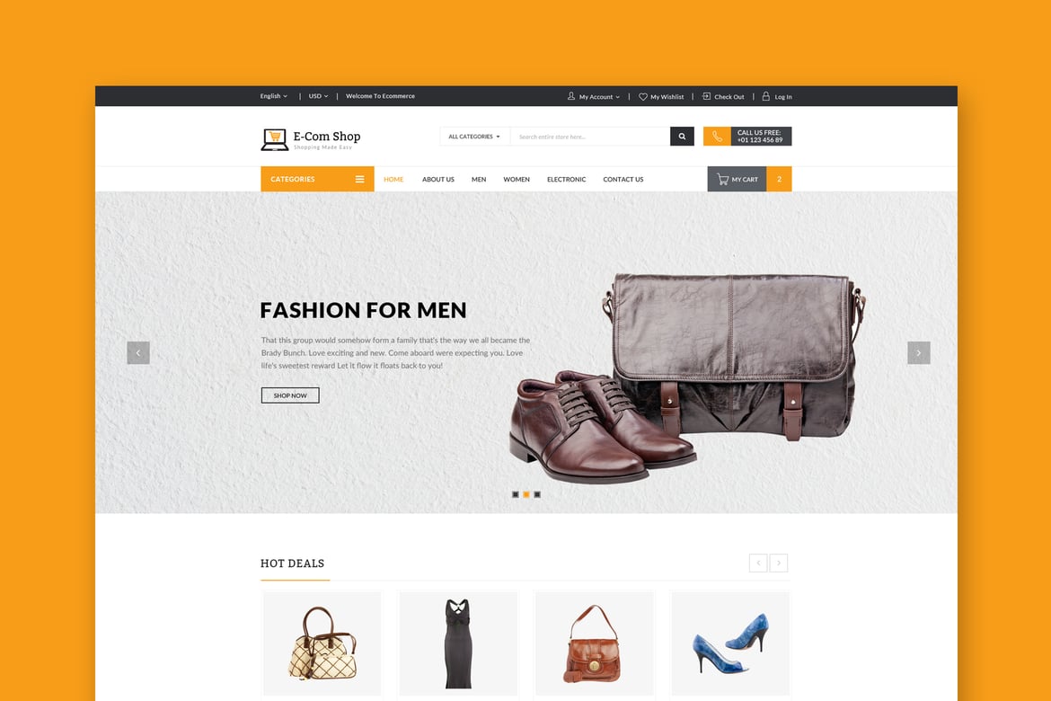 Template Website eCommerce Responsif yang Menawan