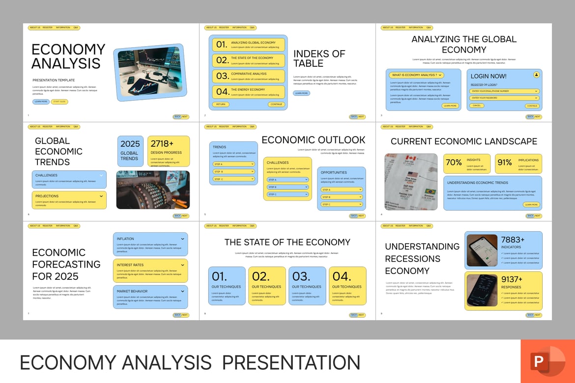 Template Presentasi Analisis Ekonomi yang Profesional