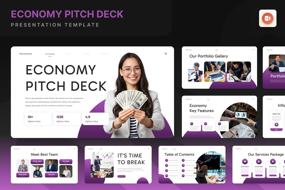 Template Presentasi Ekonomi - PowerPoint yang Menarik