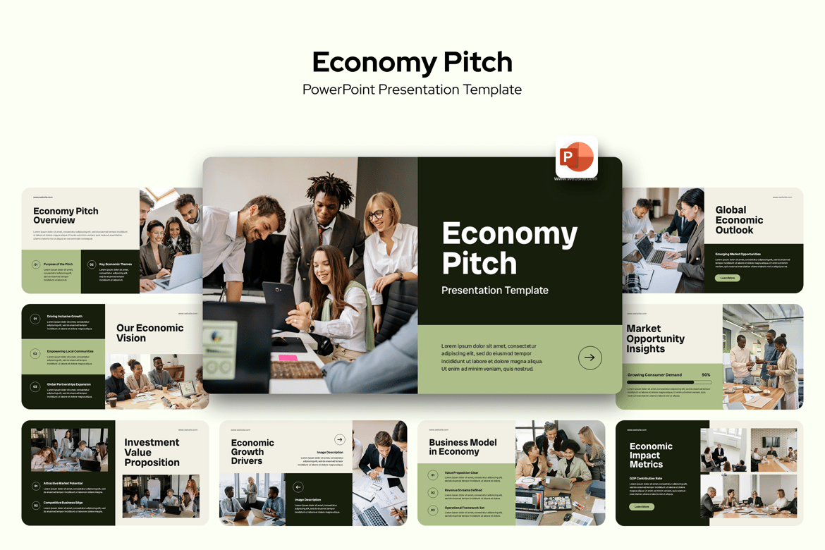 Template PowerPoint Ekonomi yang Profesional dan Menarik
