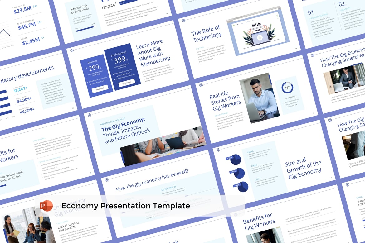 Template PowerPoint Ekonomi yang Menarik dan Profesional