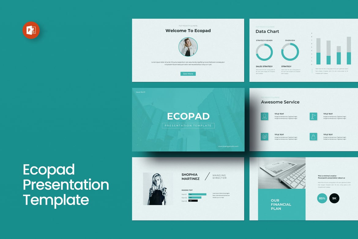 Template Presentasi PowerPoint Ecopad yang Elegan dan Profesional