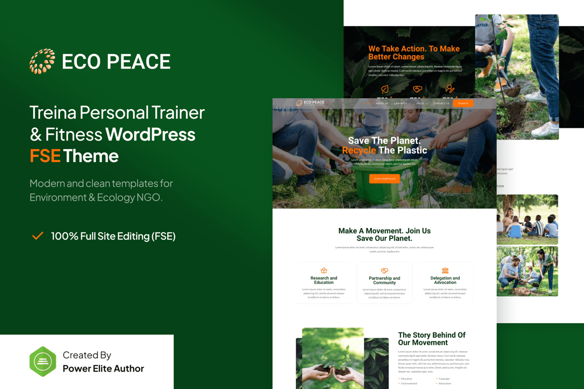 EcoPeace – Tema WordPress untuk NGO Lingkungan dan Ekologi