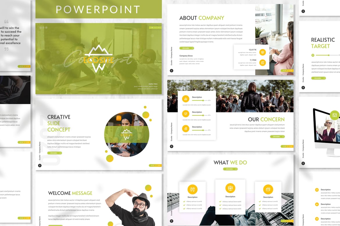 Ecosite - Template Powerpoint Ramah Lingkungan yang Menarik