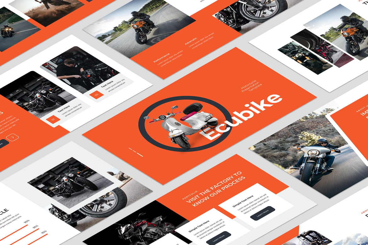 Template Presentasi Motor Ecubike - Desain Modern dan Profesional