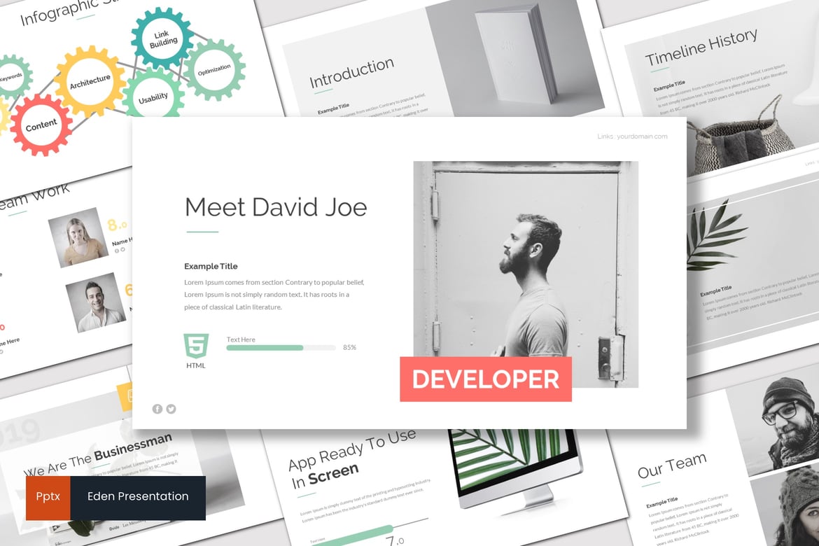 Eden - Template PowerPoint Kreatif dan Minimalis