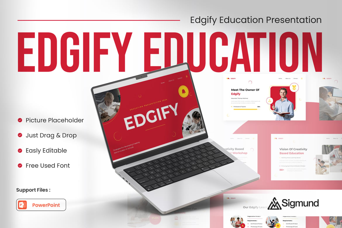 Template Presentasi Edgify untuk Pendidikan yang Menarik