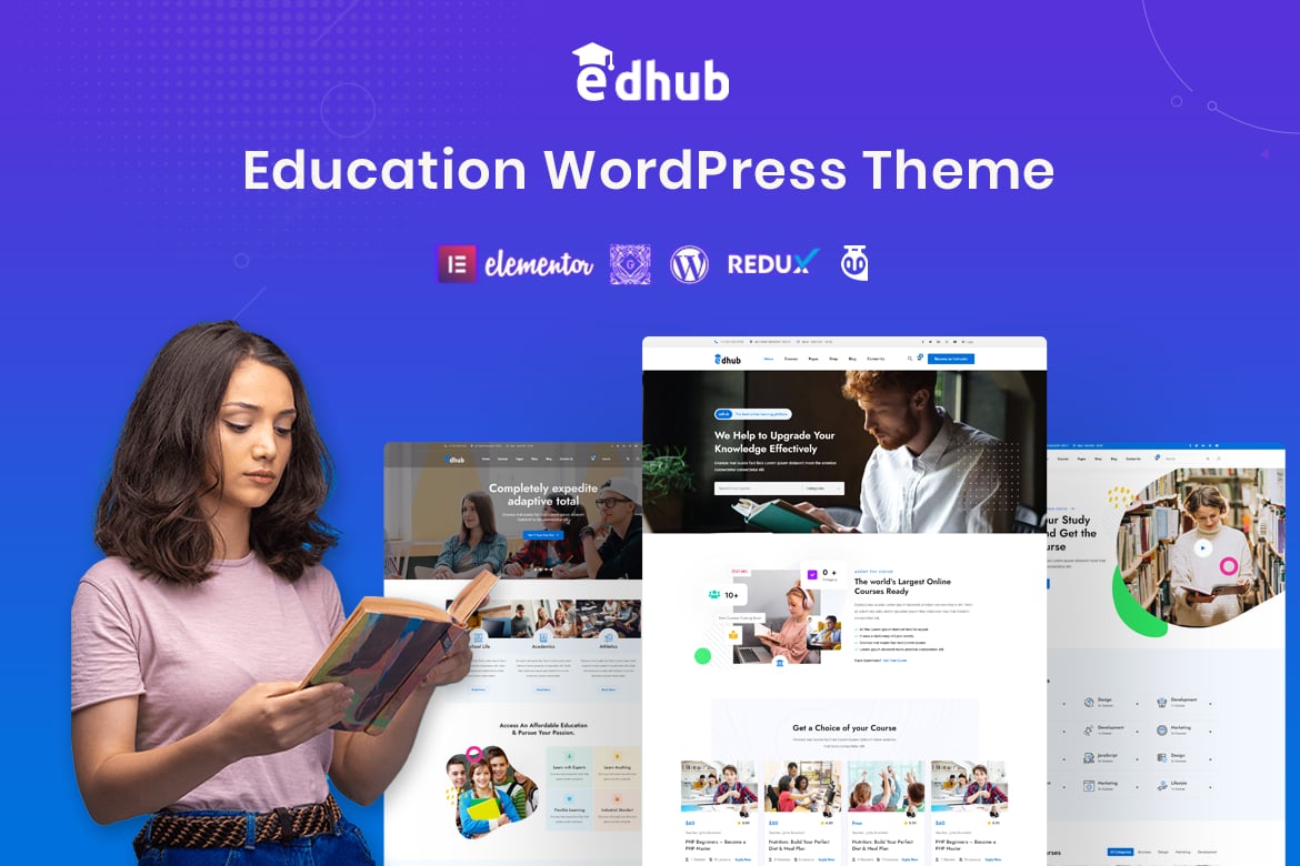 Edhub - Tema WordPress Pendidikan Terbaik untuk Lembaga Pembelajaran Online