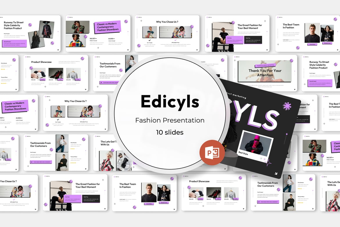 Edicyls - Template Presentasi Fashion yang Memukau