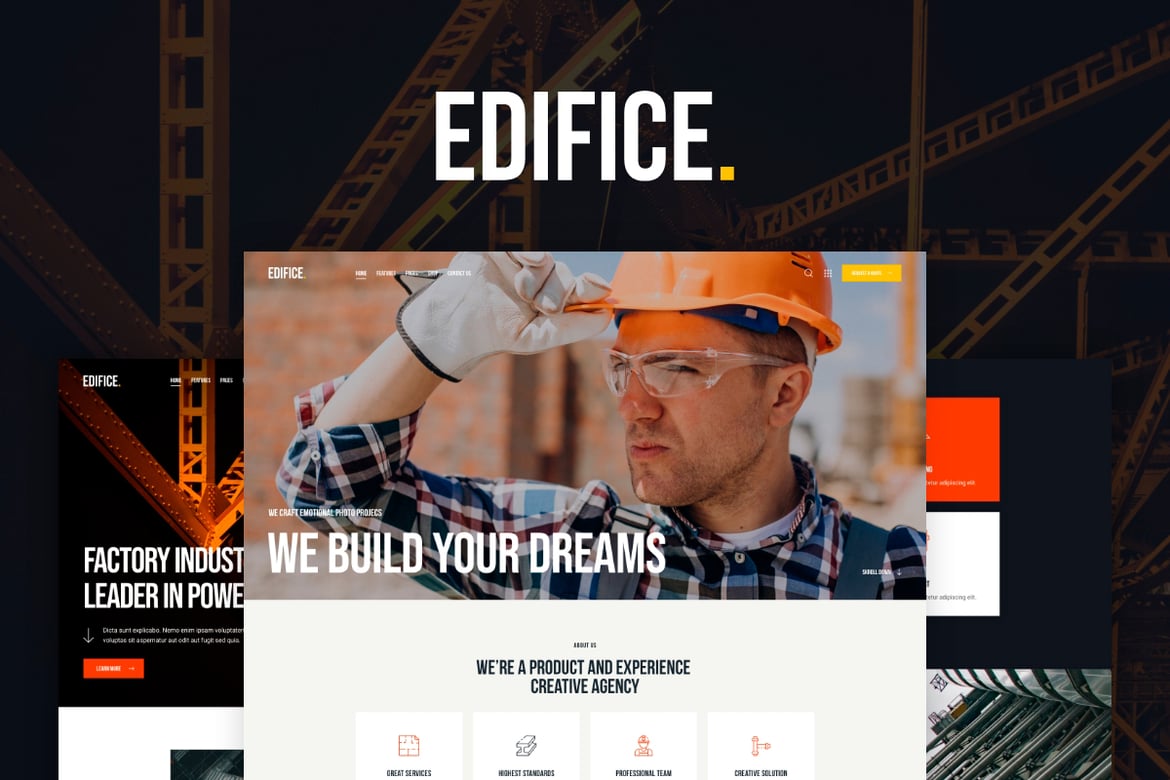 Tema WordPress Edifice: Solusi Modern untuk Bisnis Konstruksi dan Teknik