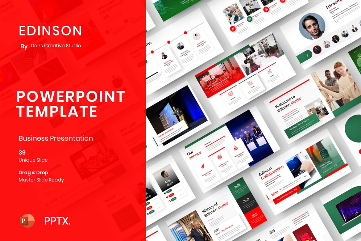Edinson – Template PowerPoint Bisnis yang Menarik