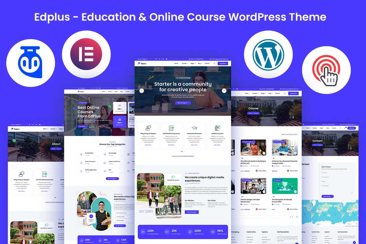 Edplus - Tema WordPress Pendidikan dan Kursus Online Terbaik