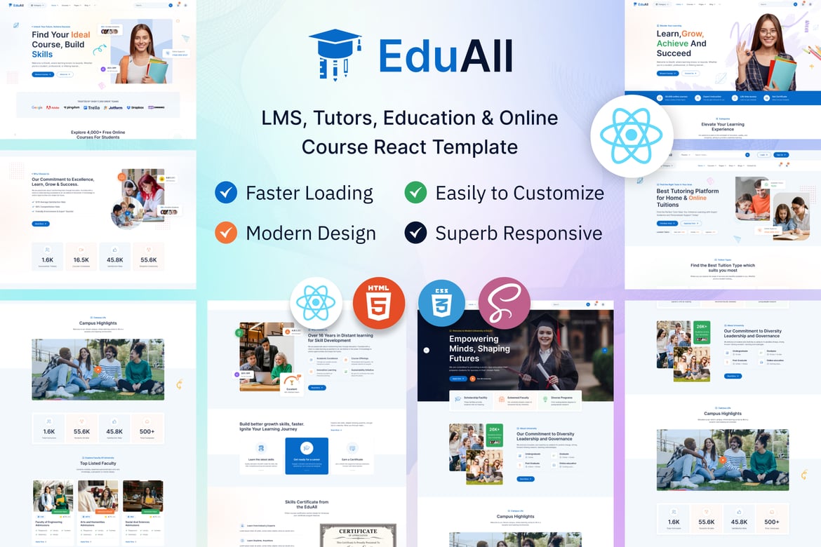 EduAll - Template Website Pendidikan & Kursus Online yang Inovatif