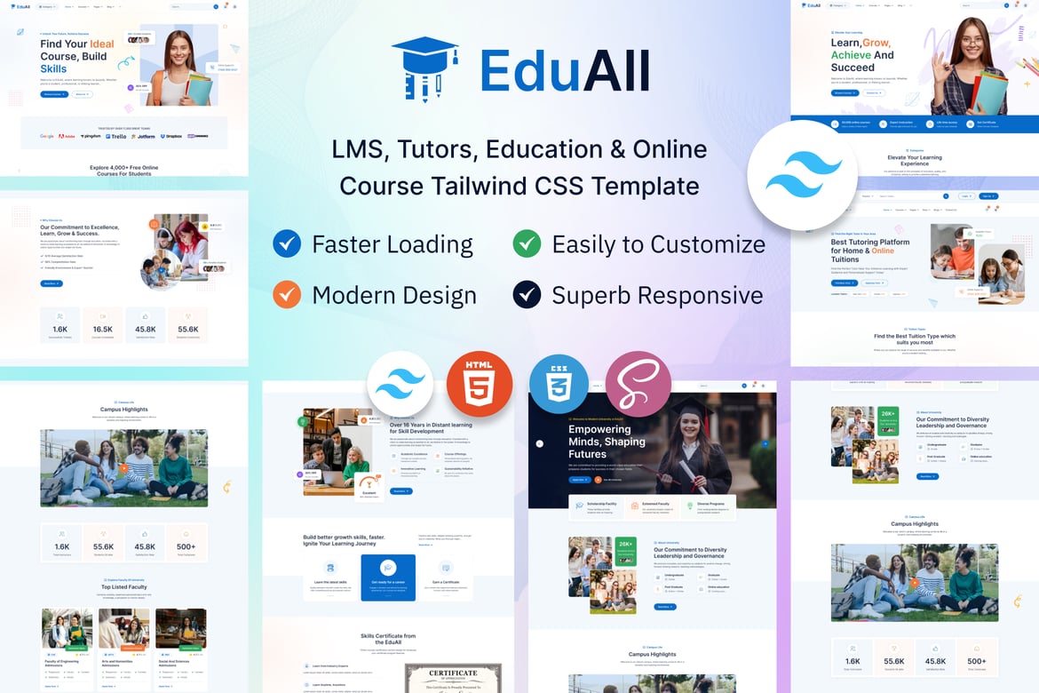 EduAll - Template Website Pembelajaran Online dan LMS Terbaik