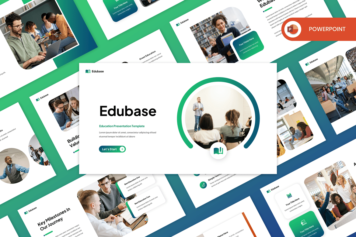 Template PowerPoint Edubase - Solusi Presentasi Pendidikan yang Menarik