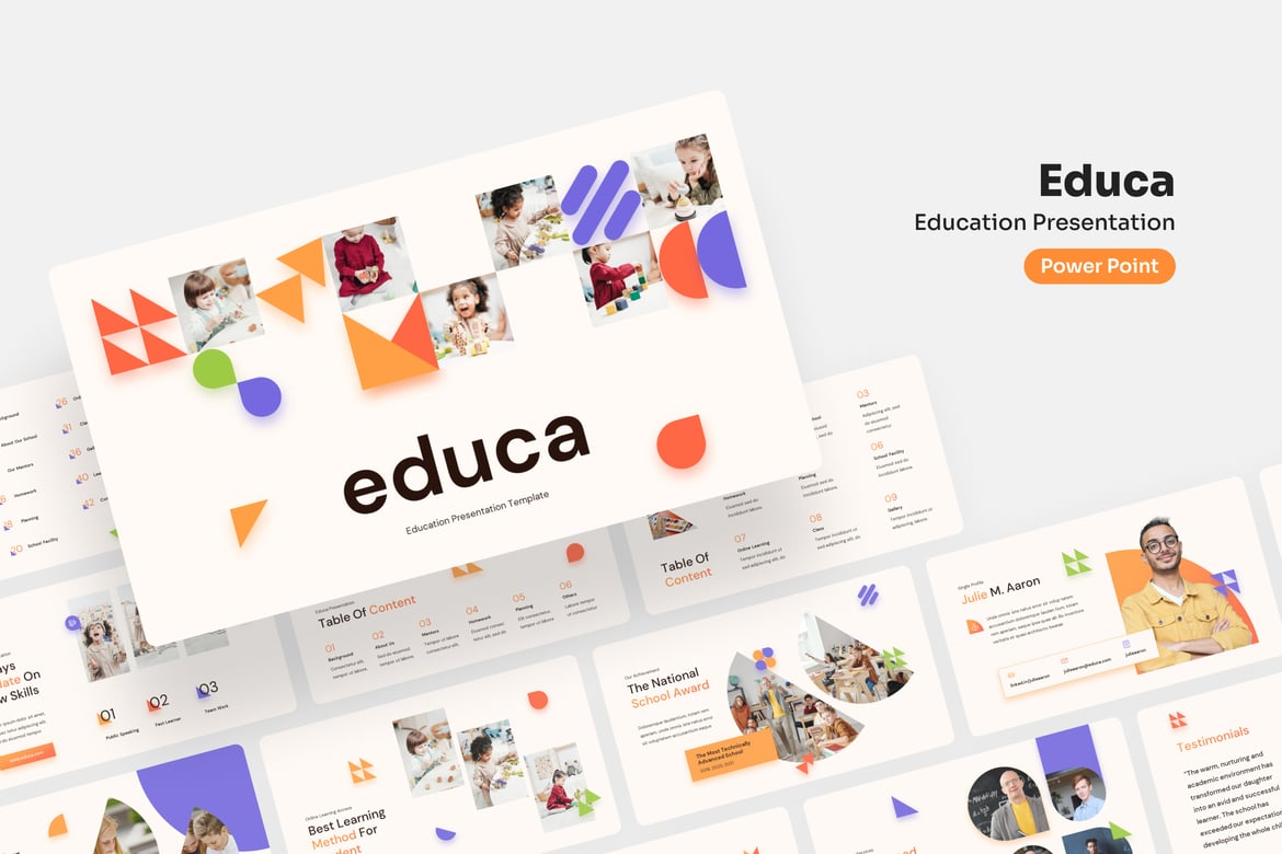 Template Presentasi Educa - PowerPoint untuk Pendidikan dan Kreativitas