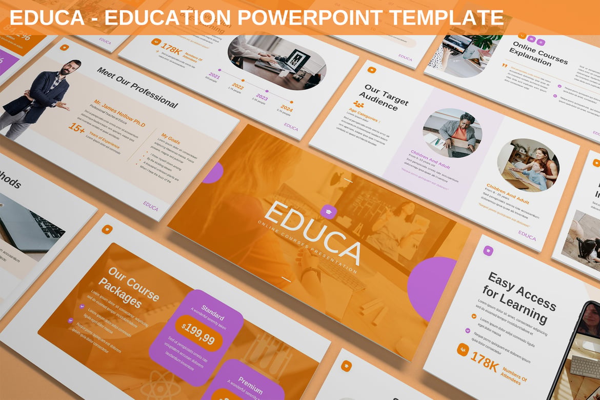 Template Presentasi Educa - Powerpoint untuk Pendidikan yang Menarik