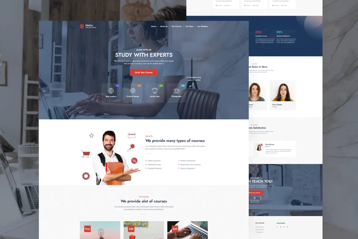Educa | Template Website Pembelajaran Jarak Jauh