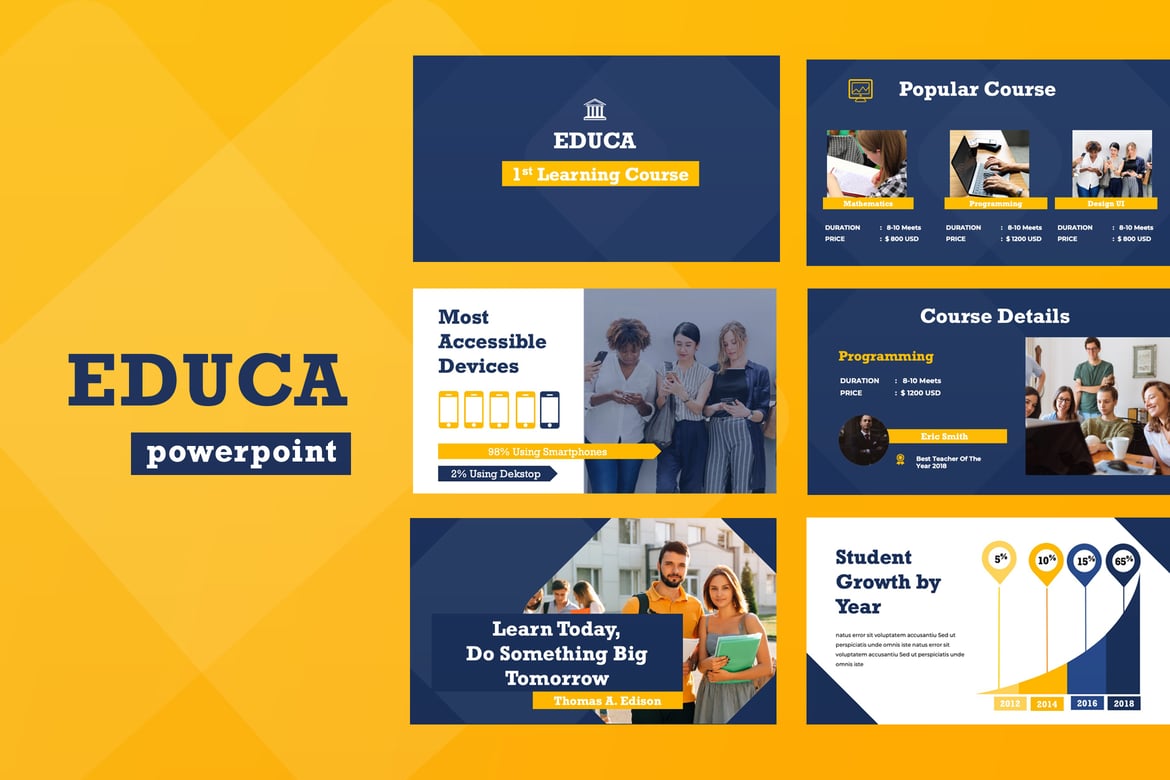 Template Presentasi Educa: Powerpoint Profesional untuk Kreator dan Pelajar