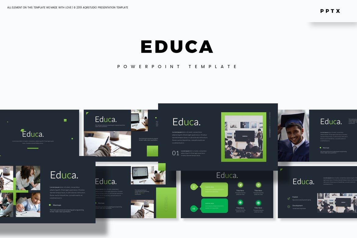 Template Powerpoint Educa - Solusi Presentasi Menarik