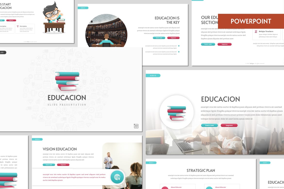 Template Presentasi Powerpoint Edukasi yang Modern dan Kreatif