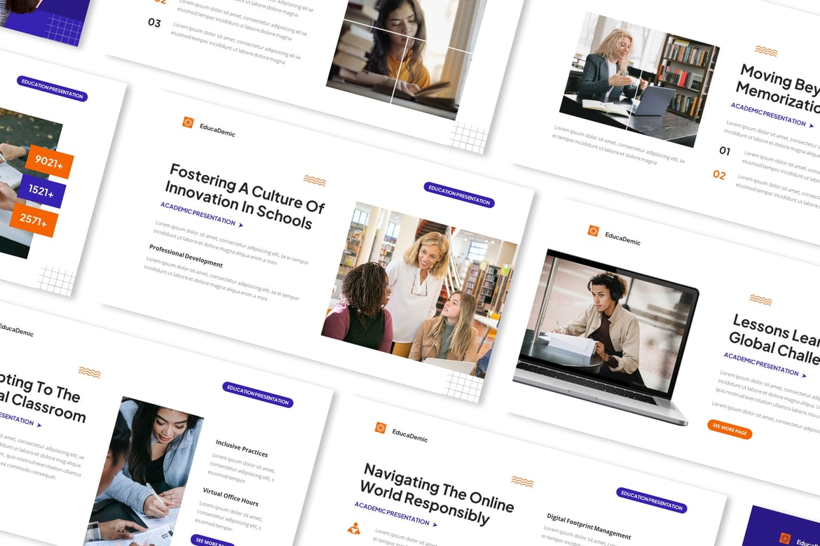 Template Presentasi EducaDemic - Powerpoint untuk Bisnis Anda