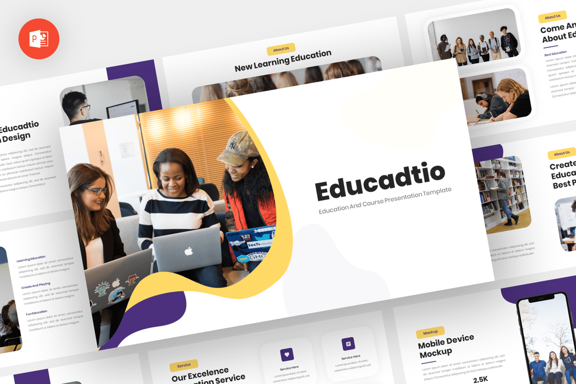 Template PowerPoint Pendidikan - Educadtio yang Modern dan Profesional