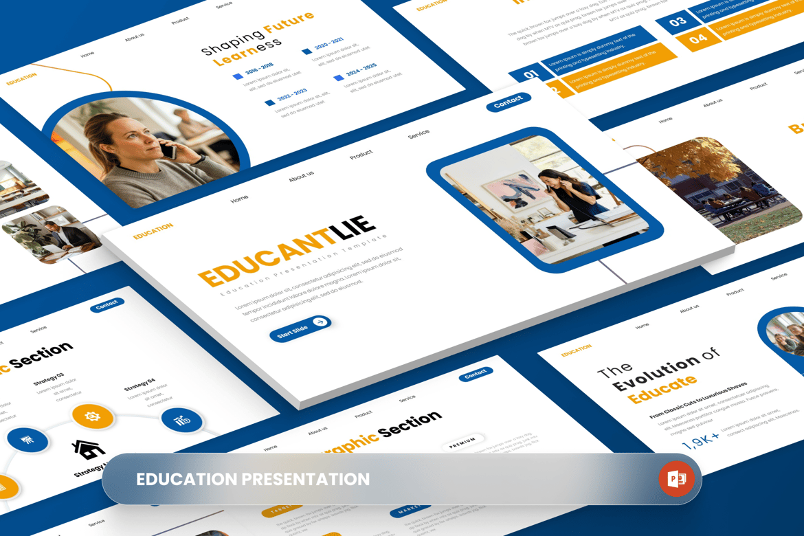 Template Presentasi Pendidikan Educantlie - Solusi Profesional untuk Semua Acara