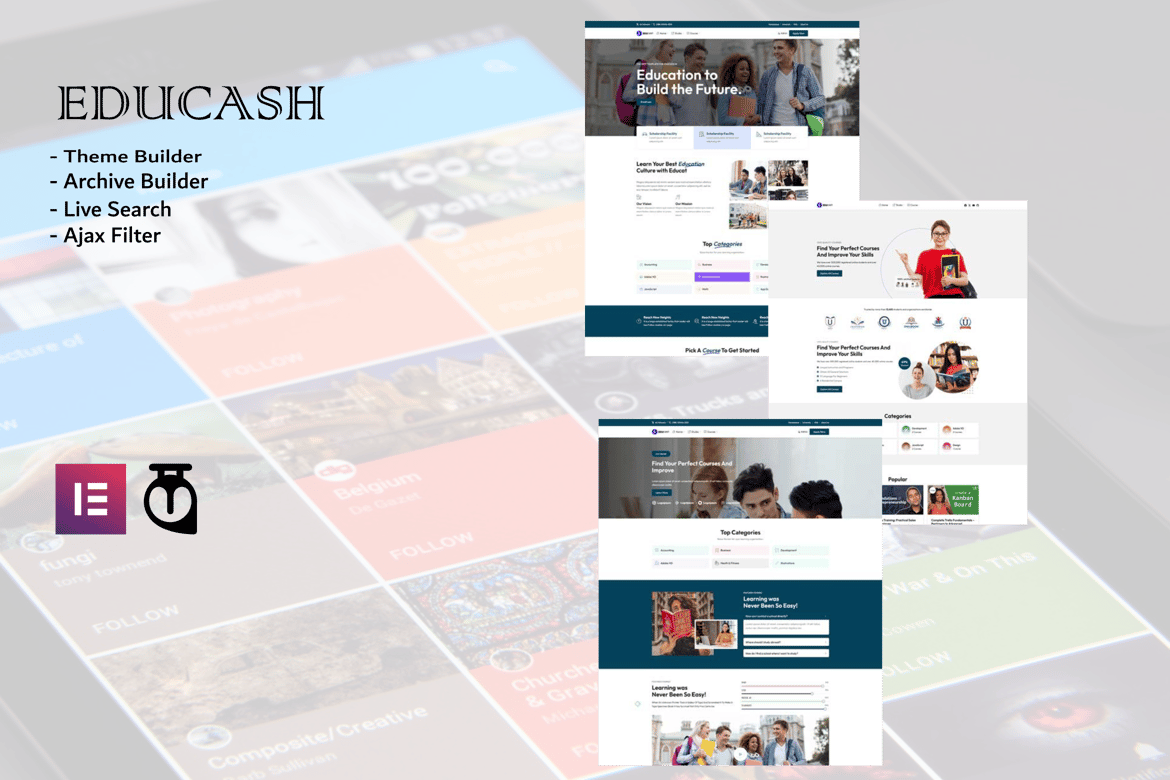 Tema WordPress EduCash: Solusi Stylish untuk E-Learning dan Pendidikan