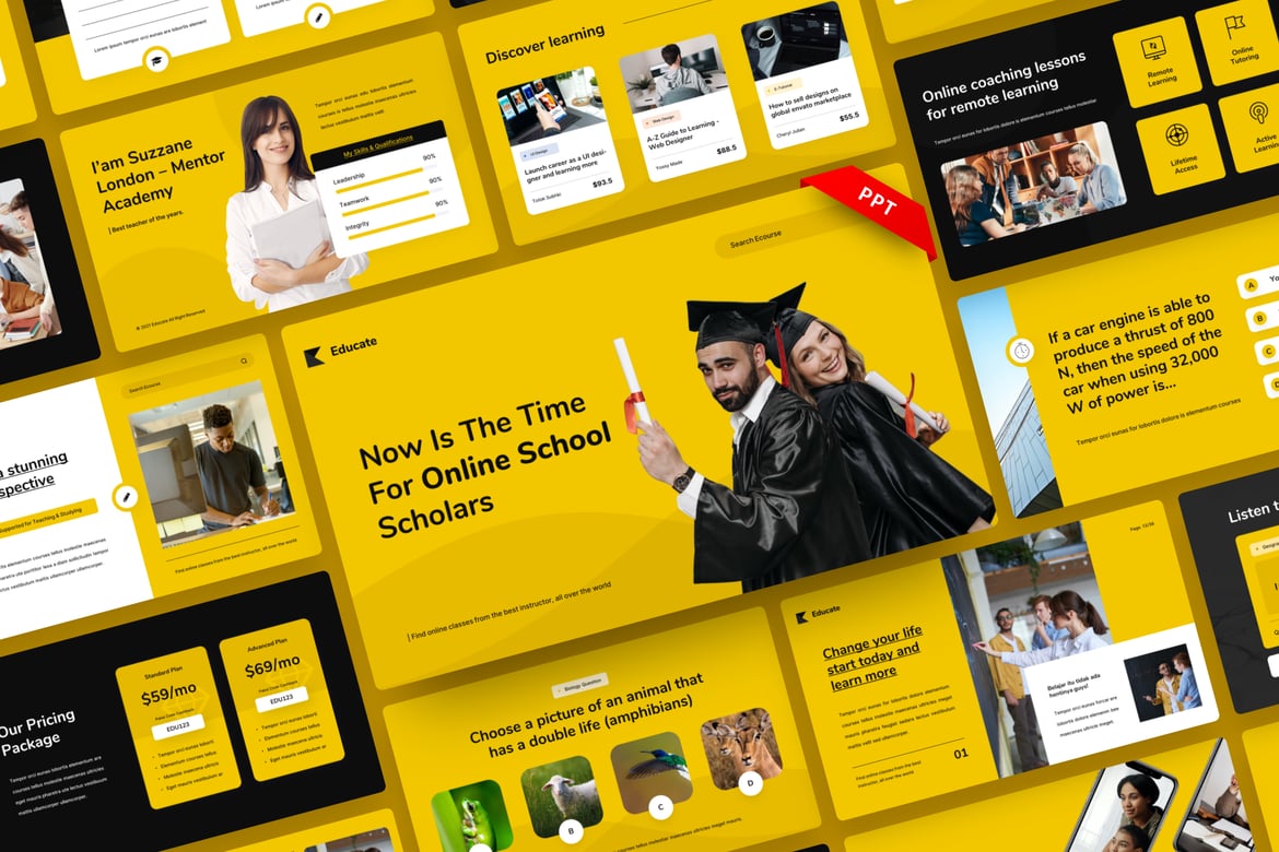 Template Presentasi Edukasi - Educate PowerPoint