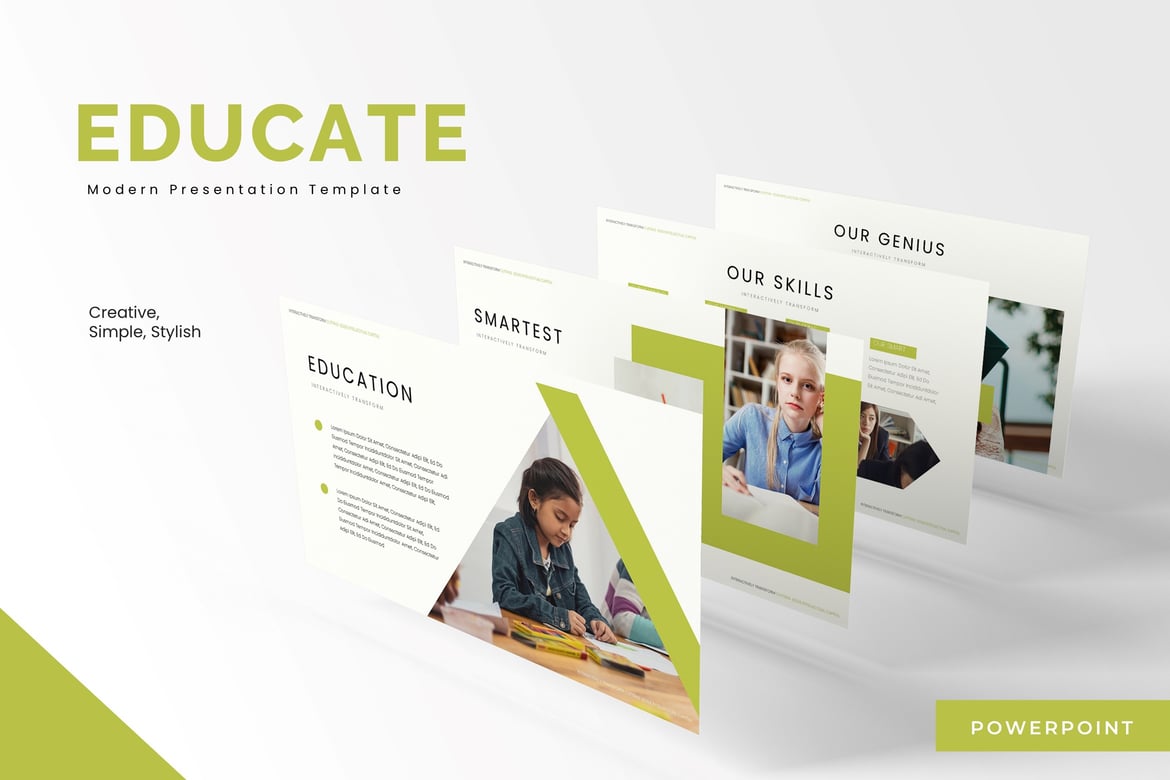Template Presentasi PowerPoint Educate - Solusi Kreatif untuk Setiap Kebutuhan