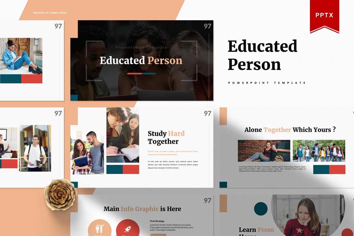 Template Presentasi PowerPoint untuk Profesional yang Terdidik