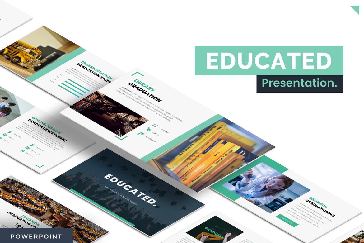 Template PowerPoint Educated - Solusi Presentasi Profesional