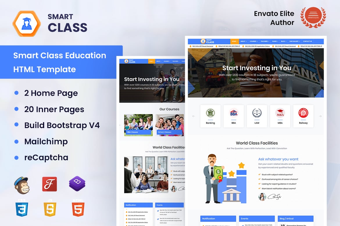 Template Website Edukasi: Coaching HTML Bootstrap yang Menarik dan Responsif