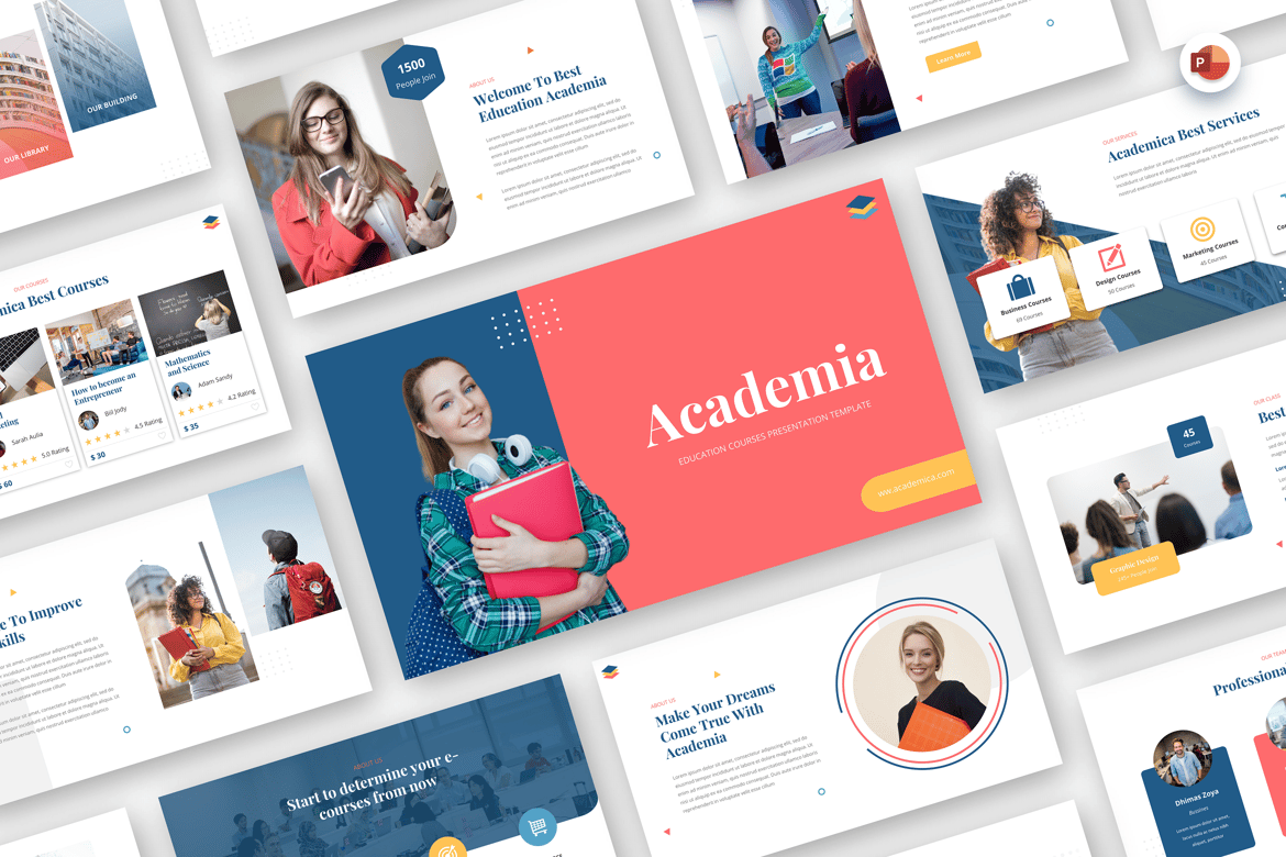 Template PowerPoint Pendidikan & E-Learning yang Menarik