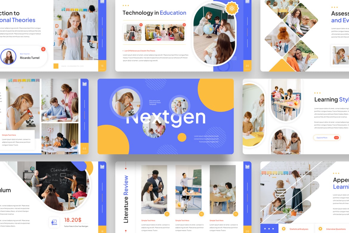 Template PowerPoint Thesis Pendidikan & Pengajaran Modern