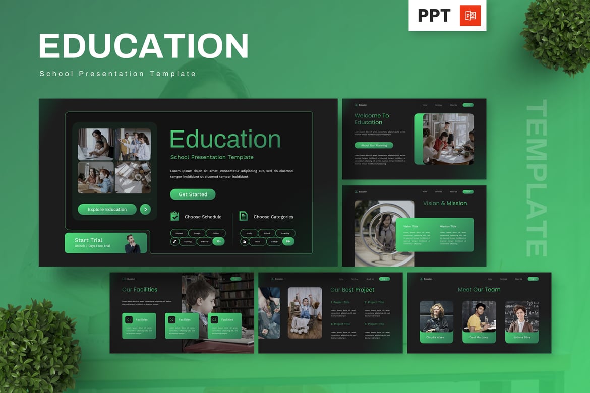 Template Powerpoint Pendidikan yang Menarik dan Modern