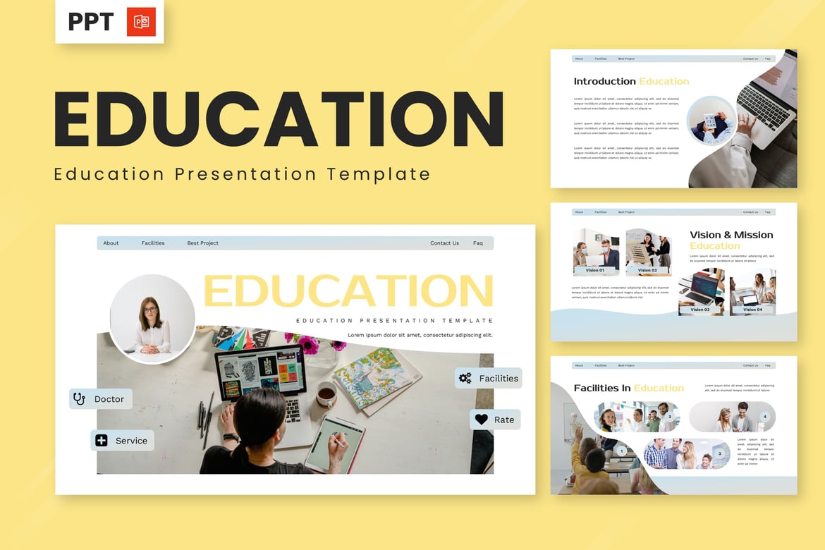 Template Powerpoint Pendidikan Kreatif dan Profesional