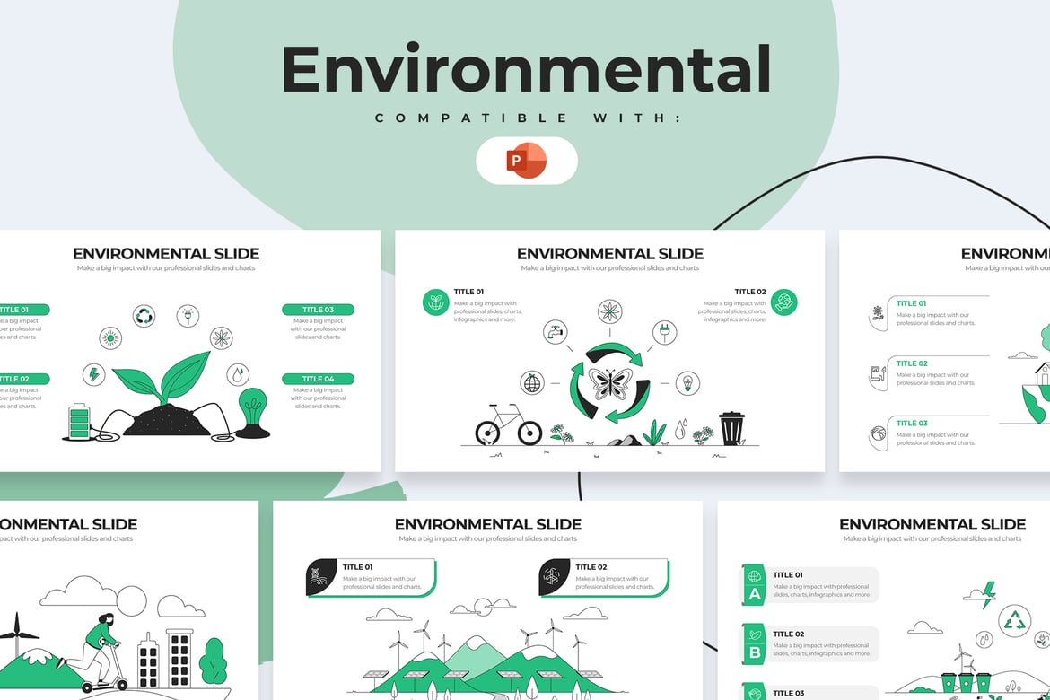 Template Presentasi Lingkungan Modern untuk PowerPoint