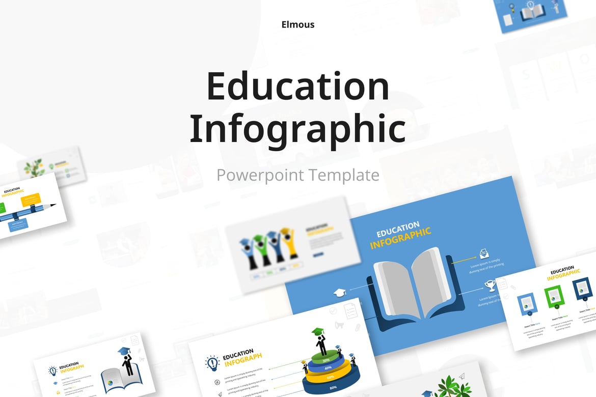 Template Presentasi PowerPoint Infografis Pendidikan yang Menarik