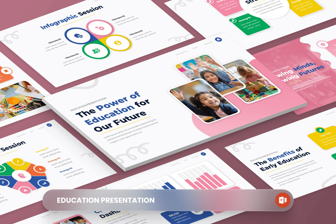 Template PowerPoint Pendidikan Anak - Solusi Presentasi Menarik