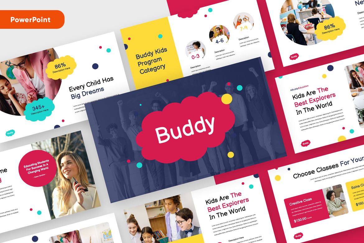 Template Presentasi PowerPoint Anak yang Menarik