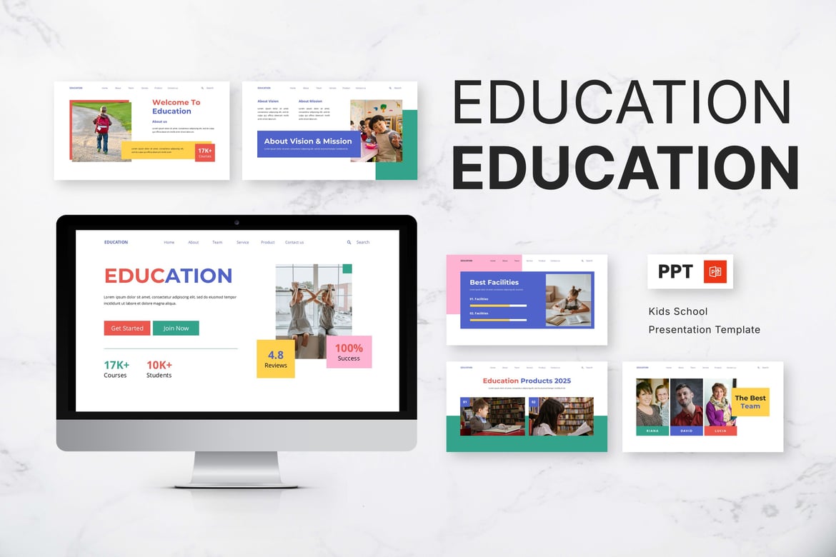 Template Powerpoint Sekolah Anak yang Menarik dan Edukatif