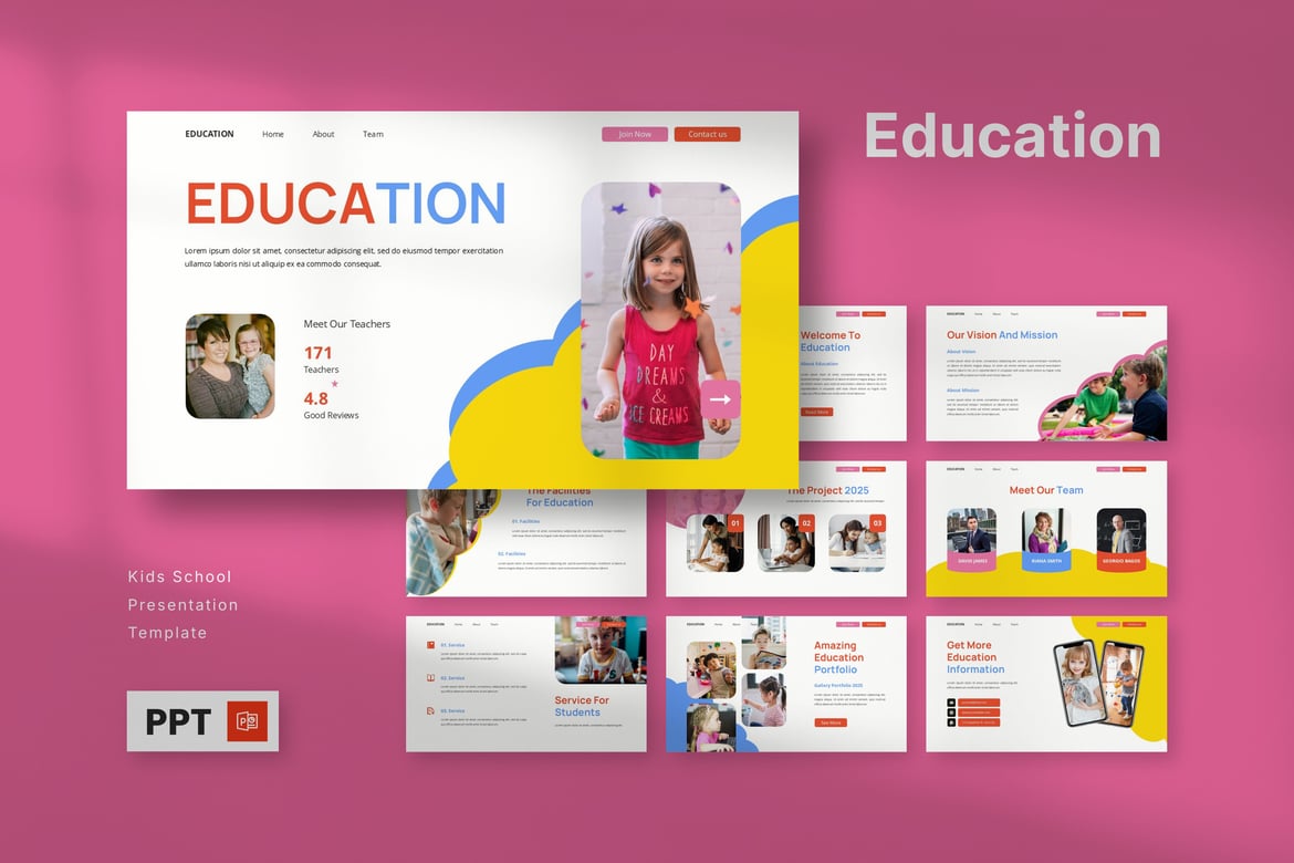 Template PowerPoint Sekolah Anak yang Menarik dan Kreatif
