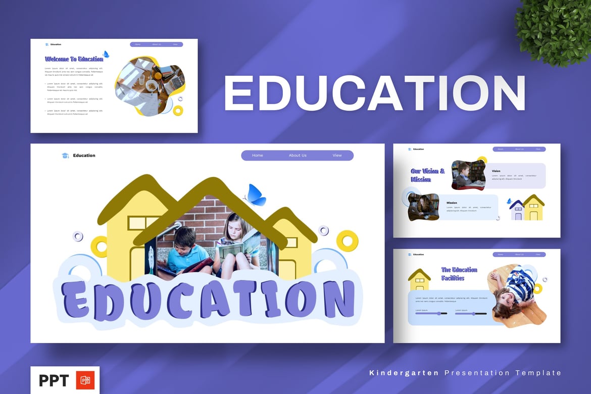 Template Powerpoint Kreatif untuk Pendidikan Anak Usia Dini