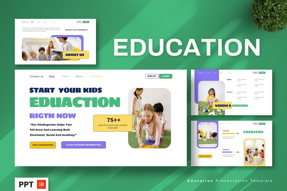 Template Powerpoint Pendidikan - Anak Usia Dini