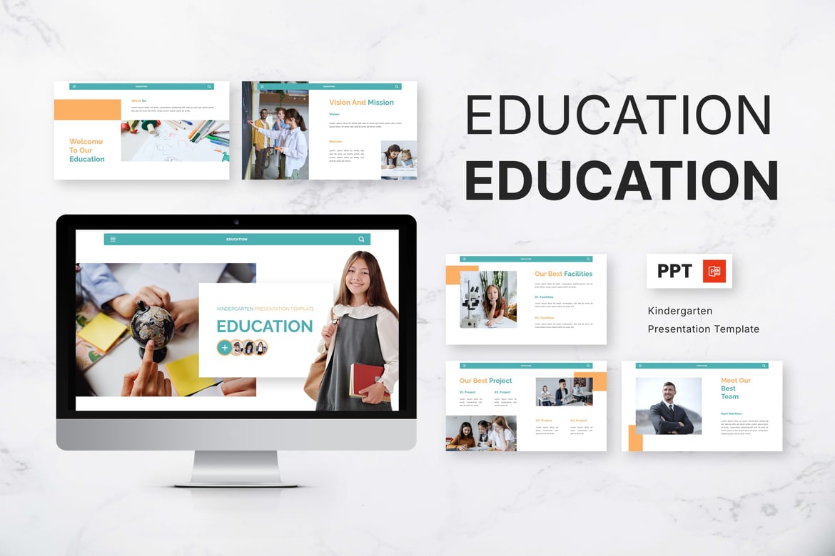 Template Powerpoint Kreatif untuk Presentasi Pendidikan Anak Usia Dini