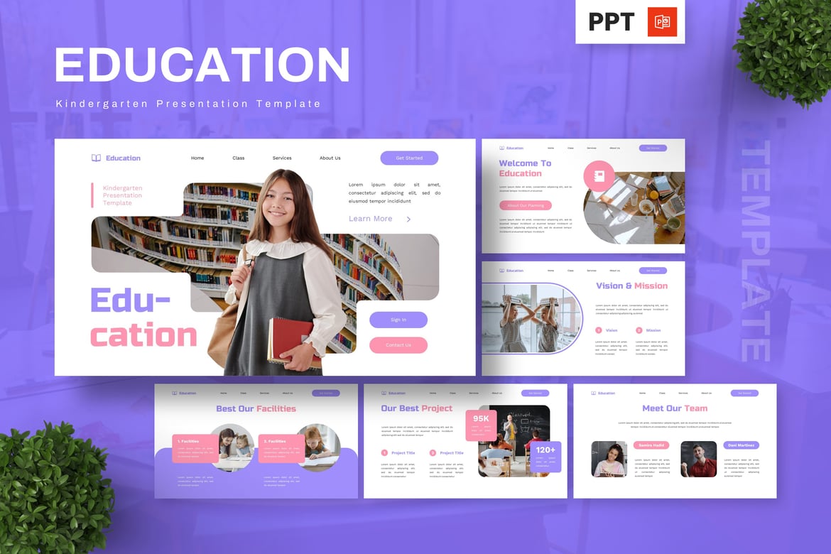 Template Presentasi Powerpoint Kreatif untuk Pendidikan TK